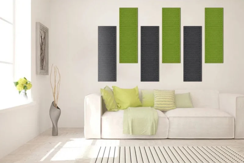 SQUARE RIFT 3D Acoustic Felt Wall Panels - NAVY Multipack