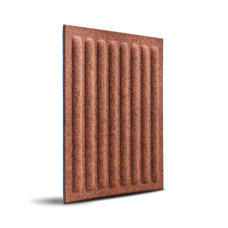 SQUARE RIFT 3D Acoustic Felt Wall Panels - RUSTY Multipack