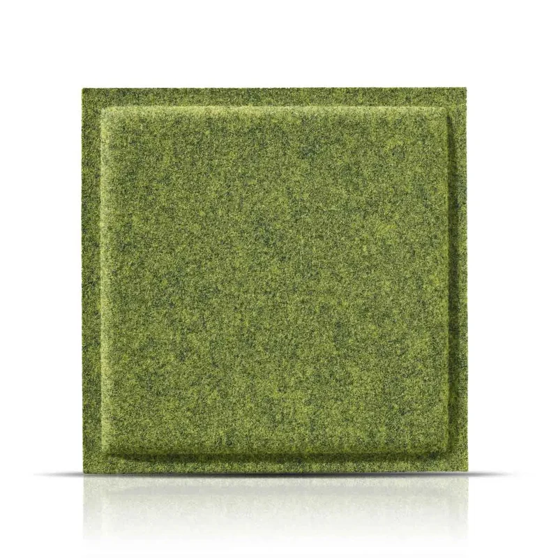 SQUARE BOLD 3D Acoustic Felt Wall Panels - OLIVE Multipack