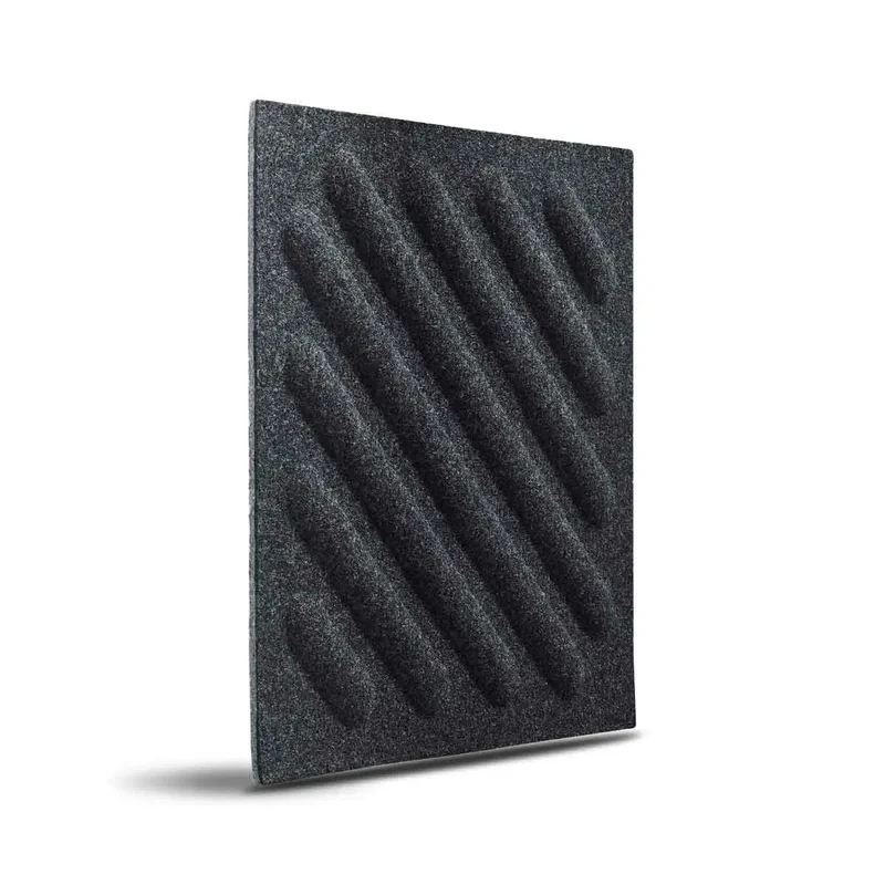 SQUARE RIFT 2 3D Acoustic Felt Wall Panels - BLACK Multipack