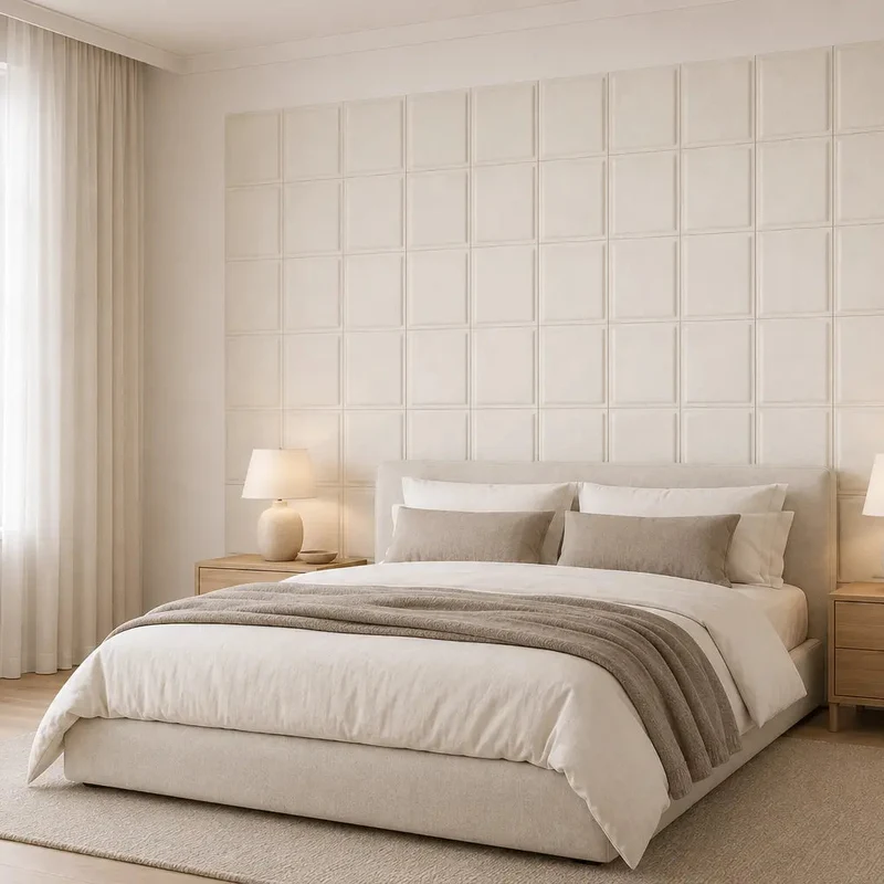SQUARE BOLD 3D Acoustic Felt Wall Panels - CREAM Multipack