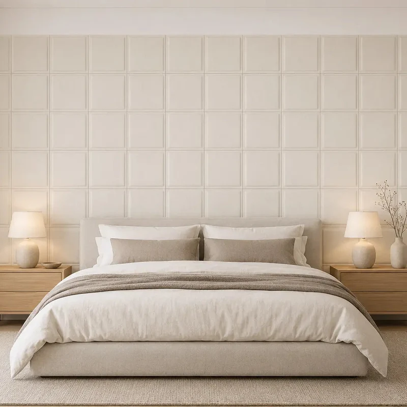 SQUARE BOLD 3D Acoustic Felt Wall Panels - CREAM Multipack