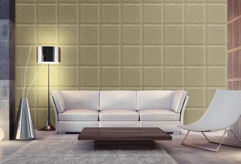 SQUARE BOLD 3D Acoustic Felt Wall Panels - CREAM Multipack