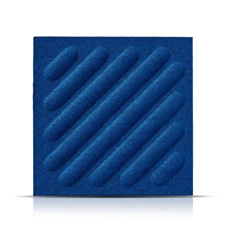 SQUARE RIFT 2 3D Acoustic Felt Wall Panels - INDIGO Multipack