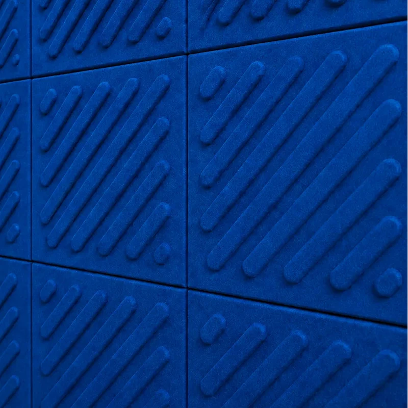 SQUARE RIFT 2 3D Acoustic Felt Wall Panels - INDIGO Multipack
