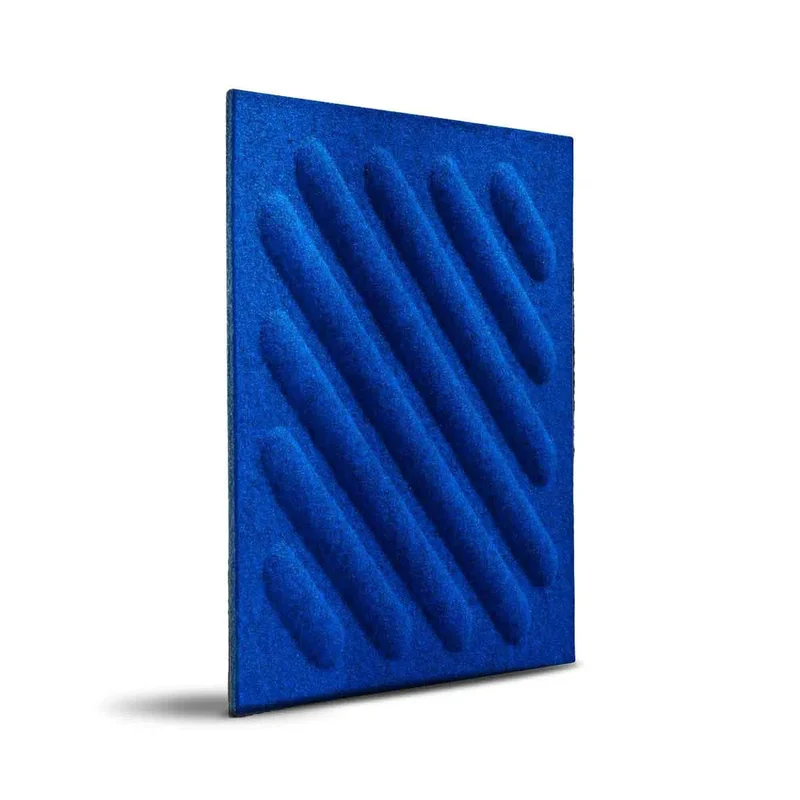 SQUARE RIFT 2 3D Acoustic Felt Wall Panels - INDIGO Multipack