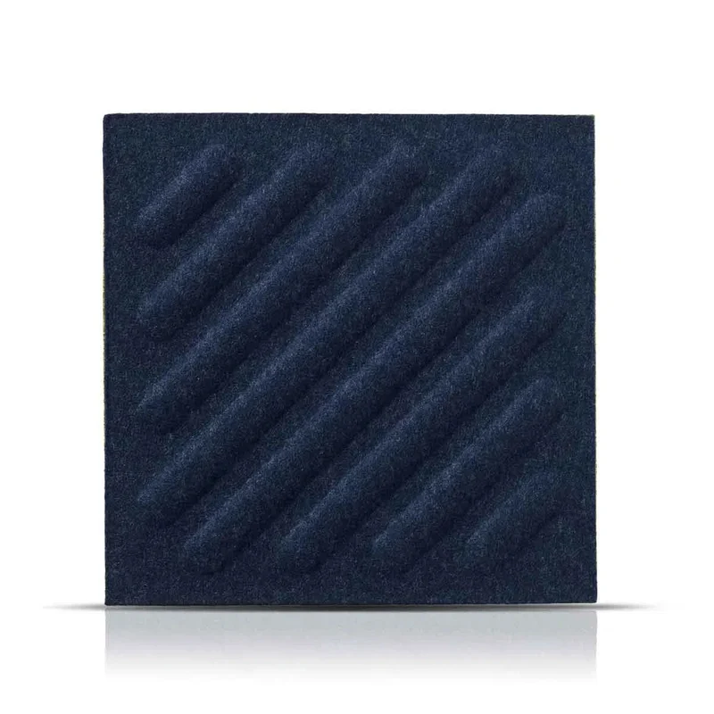 SQUARE RIFT 2 3D Acoustic Felt Wall Panels - NAVY Multipack