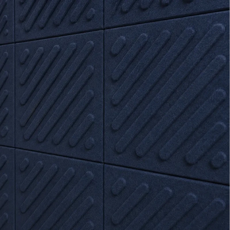 SQUARE RIFT 2 3D Acoustic Felt Wall Panels - NAVY Multipack
