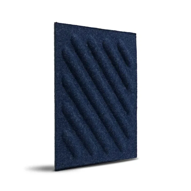 SQUARE RIFT 2 3D Acoustic Felt Wall Panels - NAVY Multipack