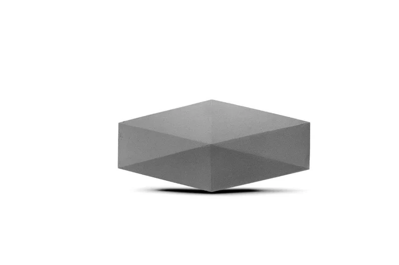 Gypsum 3D Tile DIAMOND Dark Grey