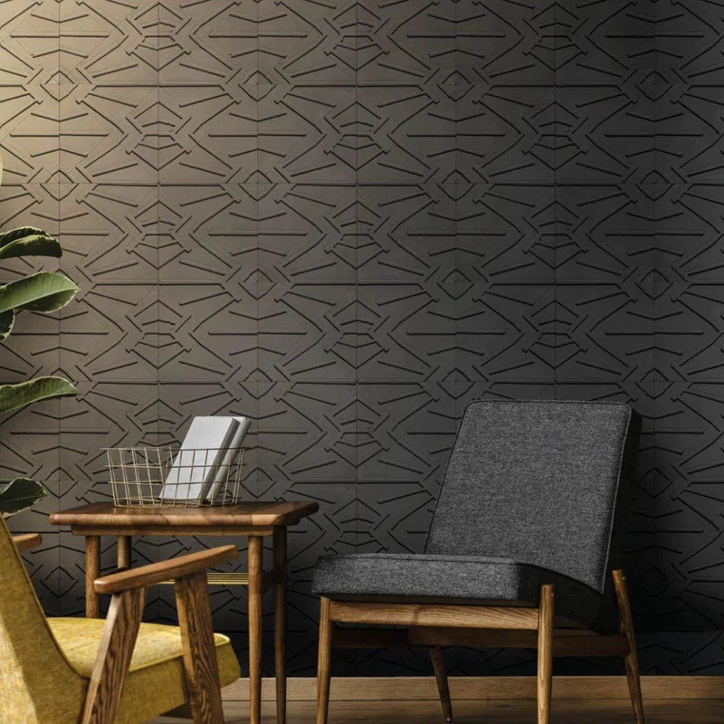 Concrete 3D Tile FORNAX Dark Grey - Box of 12