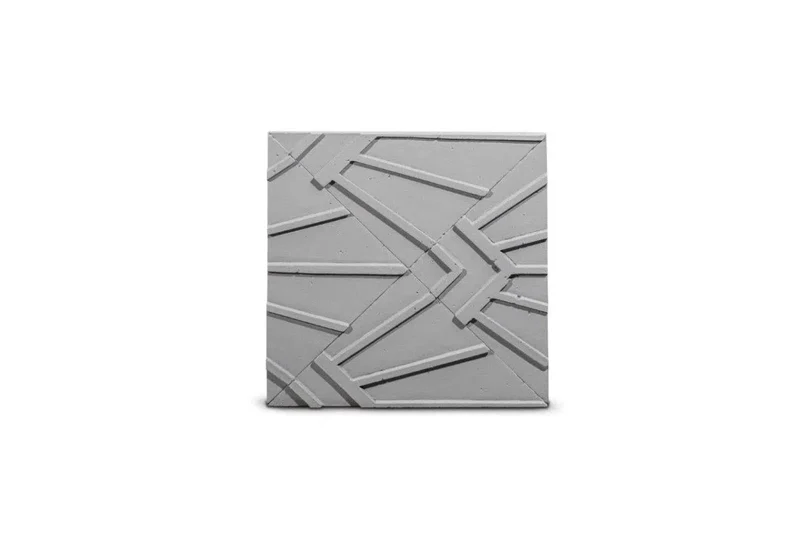 Concrete 3D Tile FORNAX Grey - Box of 12