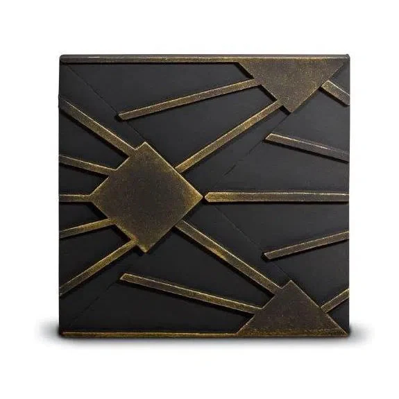Concrete 3D Tile ANDROMEDA Black Gold - Box of 12