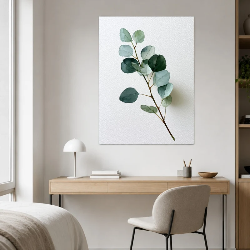 Eukalyptuszweig in Aquarell Leinwand