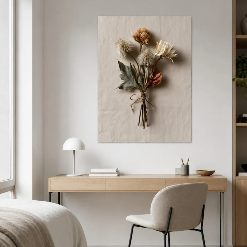 Getrocknete Wildblumen gebunden Poster
