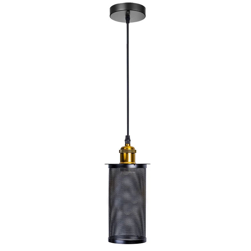 moderner Loft-Kronleuchter-Vogelkäfig-Lampenschirm-schwarz~3056