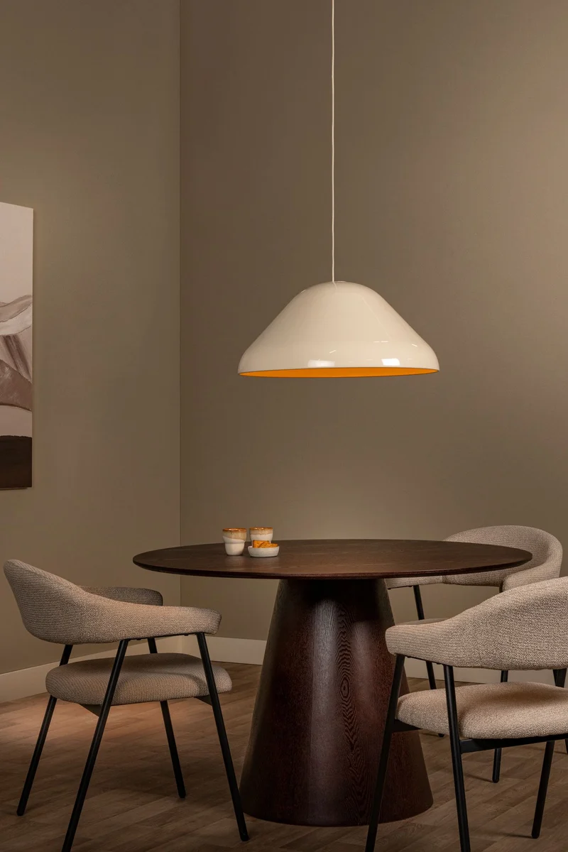 Pendelleuchte Andres Retro mit rundem Metallschirm höhenverstellbar