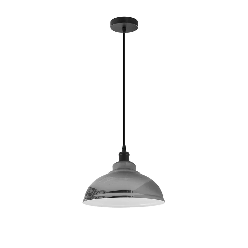Gutsherrenleuchte Chrom – Vintage Industrie Pendelleuchte Tresen | Ø29cm | E27 ~2949