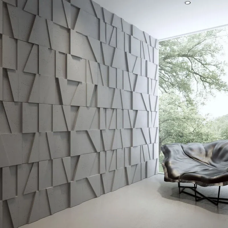 3D Concrete Wall Panels MULTI BOOKCASE
