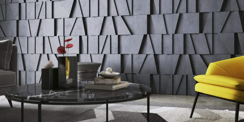 3D Concrete Wall Panels MULTI BOOKCASE