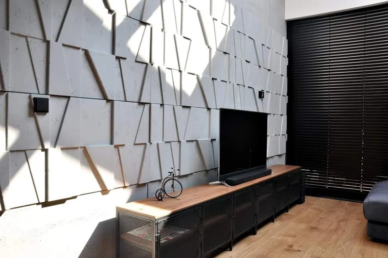 3D Concrete Wall Panels MULTI BOOKCASE
