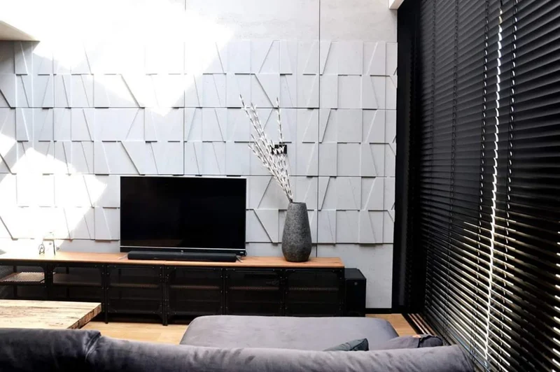 3D Concrete Wall Panels MULTI BOOKCASE