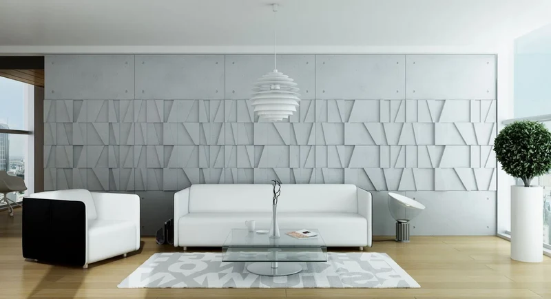 3D Concrete Wall Panels MULTI BOOKCASE