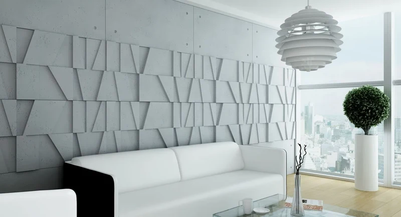 3D Concrete Wall Panels MULTI BOOKCASE