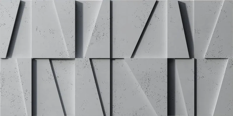 3D Concrete Wall Panels MULTI BOOKCASE