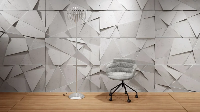 3D Concrete Wall Panels CRYSTAL