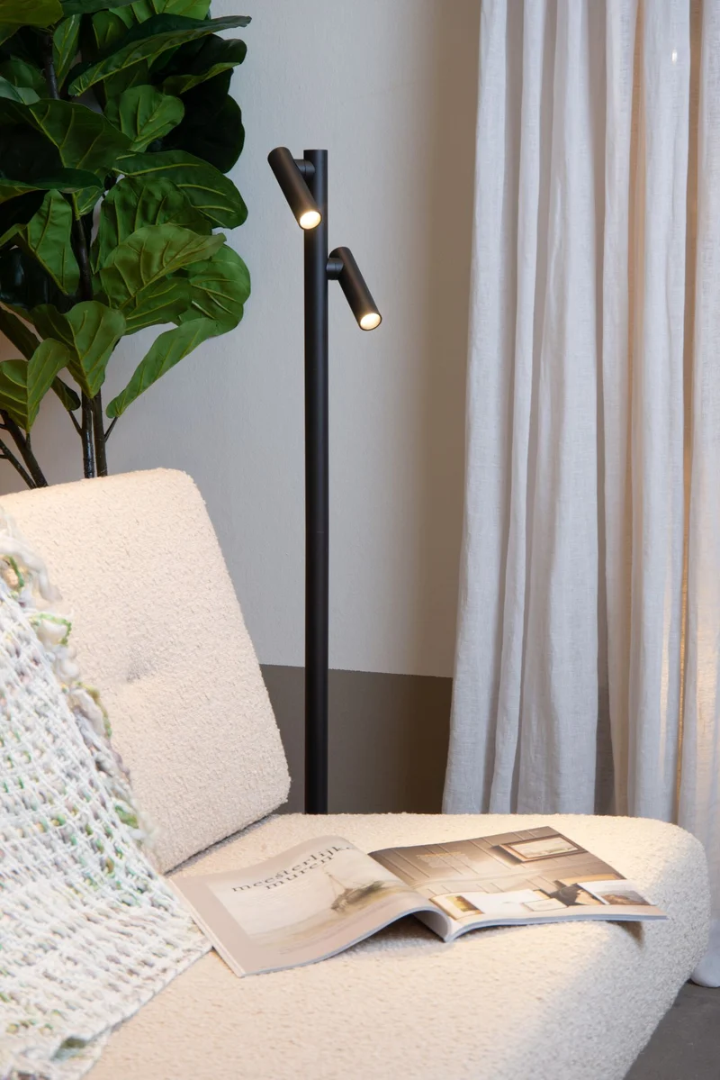 LED-Lese-Stehleuchte Antrim 2-flammig mit Akku