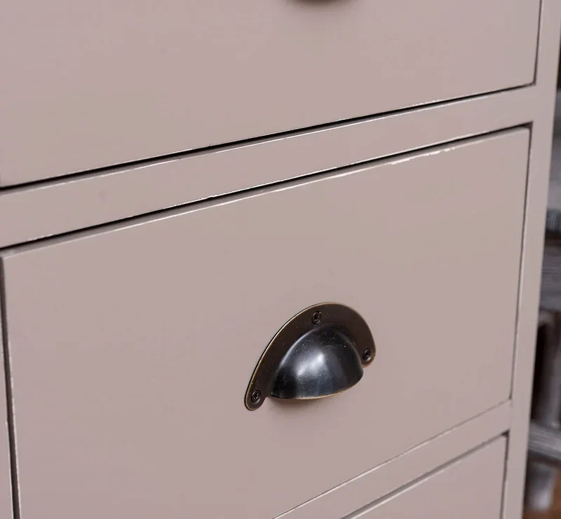Massiver Schreibtisch mit Aktenablage