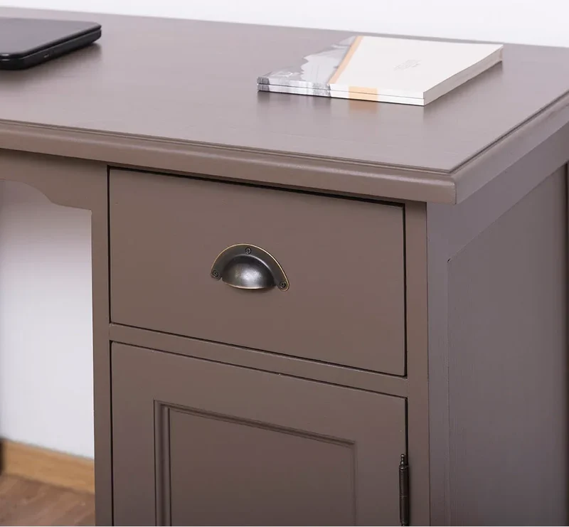 Massiver Schreibtisch mit Aktenablage