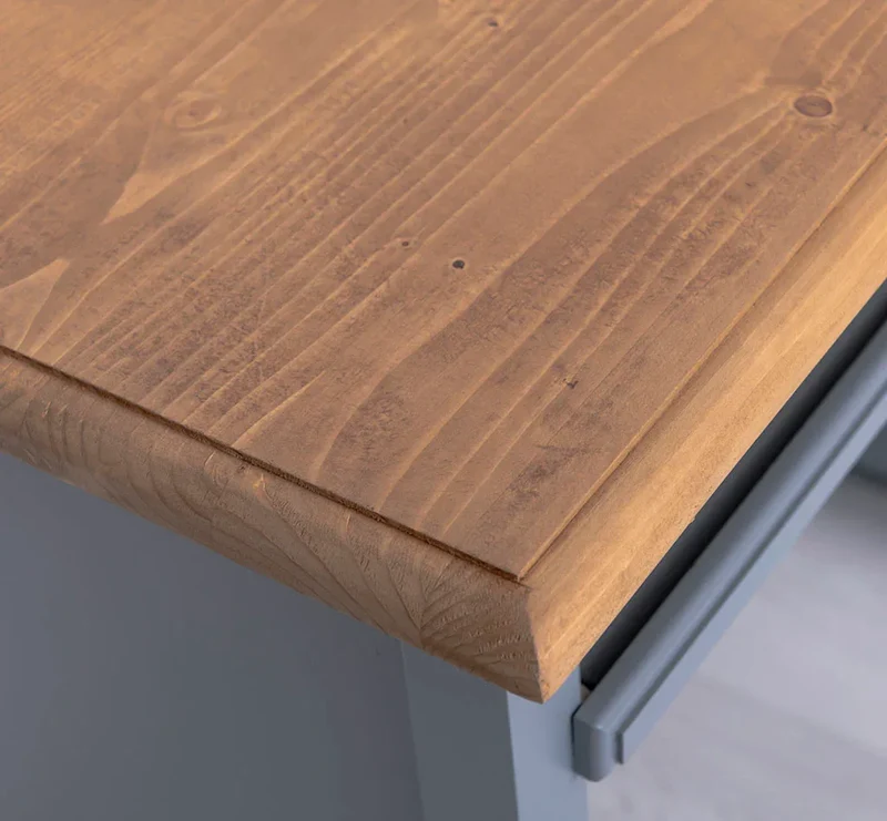 Schreibtisch aus Massivholz mit ausziehbarem Tastaturbrett | Computertisch