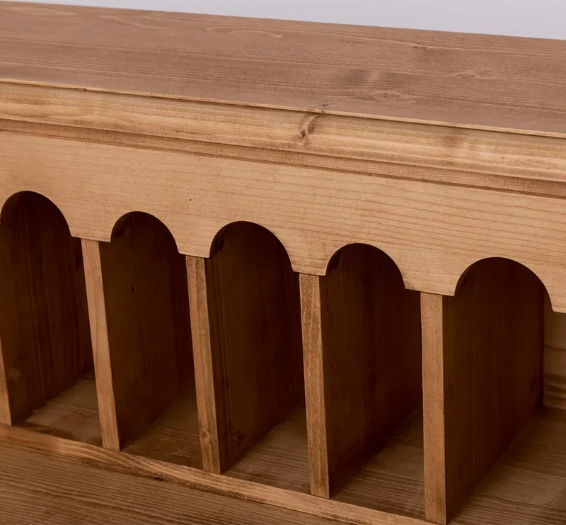 Sekretär aus Massivholz mit gedrechselten Beinen | Schminktisch mit vielen Schubladen