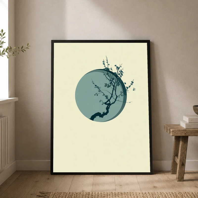 Kirschblüte im Mondlicht Poster