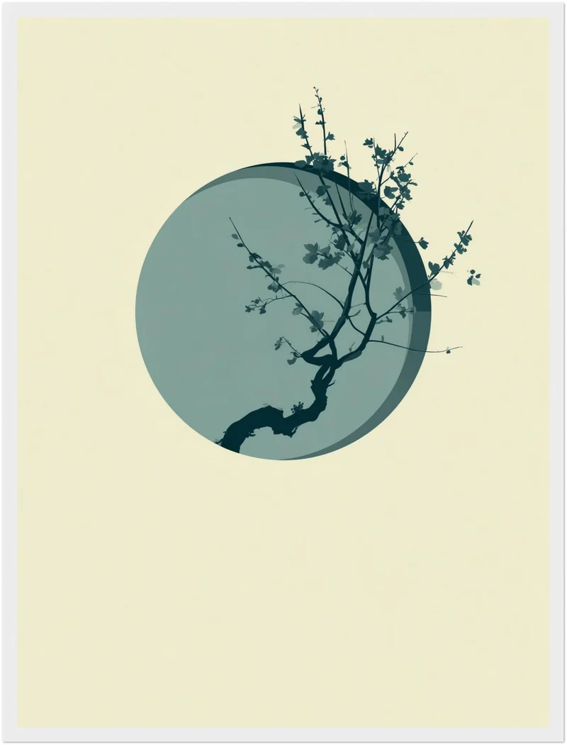 Kirschblüte im Mondlicht Poster