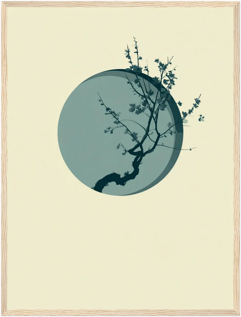 Kirschblüte im Mondlicht Poster