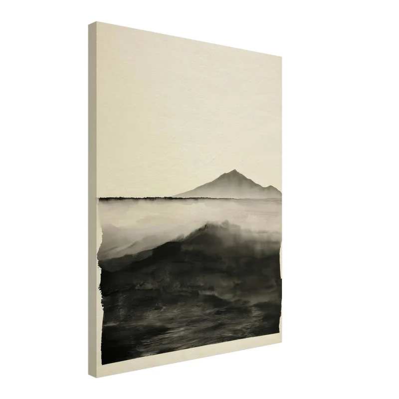 Welle vor stiller Bergsilhouette Leinwand