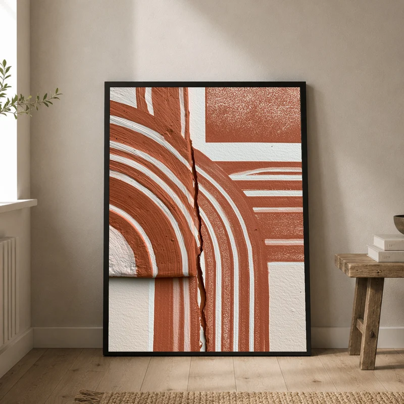 Terrakotta Bogen Dualität Poster