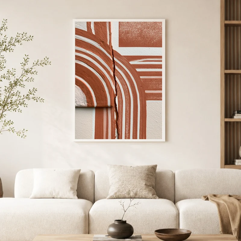 Terrakotta Bogen Dualität Poster