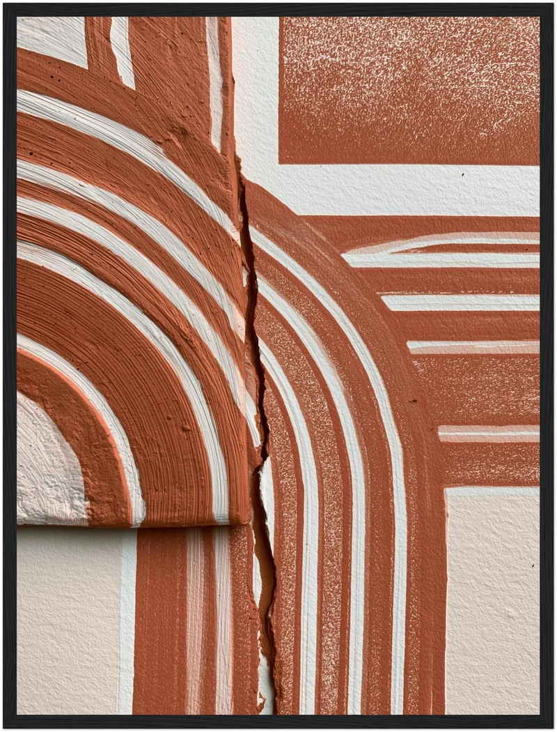 Terrakotta Bogen Dualität Poster