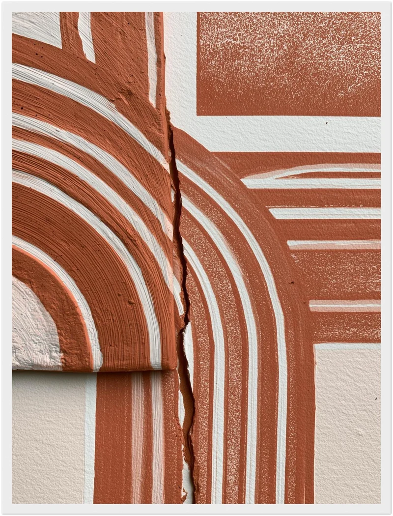 Terrakotta Bogen Dualität Poster