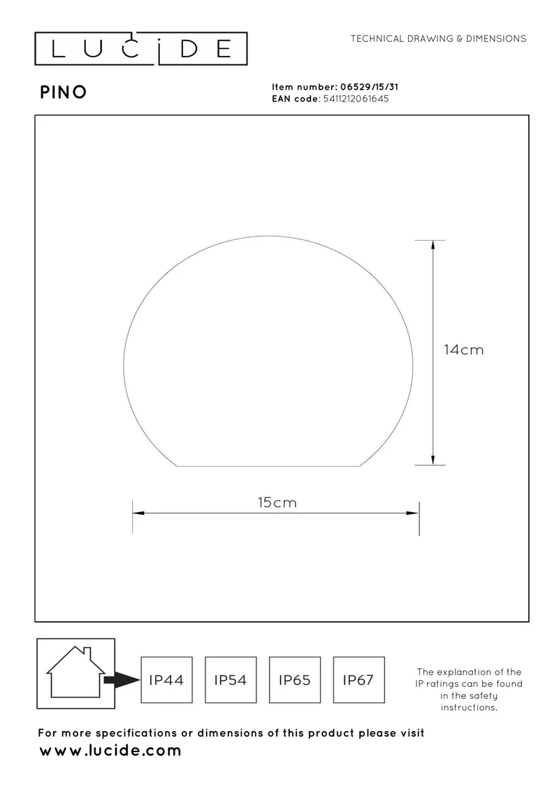 Außen-Tischleuchte Pino mit Akku, dimmbar, CCT & RGB, IP65, Weiß, 15cm