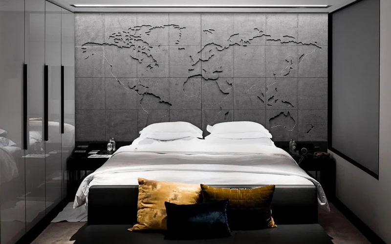 Map of the World - 3D Concrete Mural