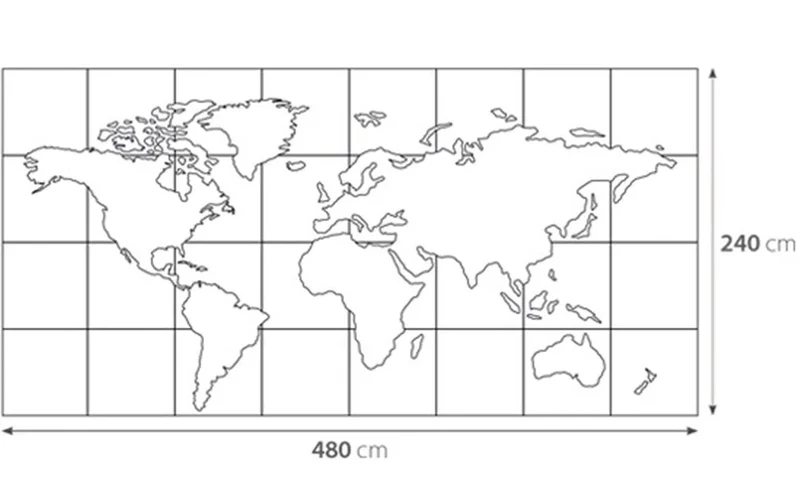 Map of the World - 3D Concrete Mural
