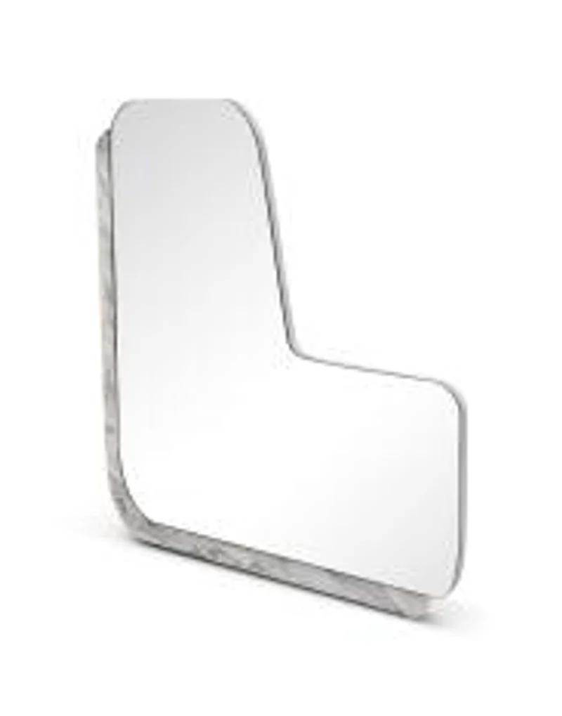 Casa Padrino Luxus Wandspiegel Weiß 70 x 70 x H. 4 cm - Wandspiegel mit Marmor - Moderne Wohnzimmer Möbel - Luxus Qualität