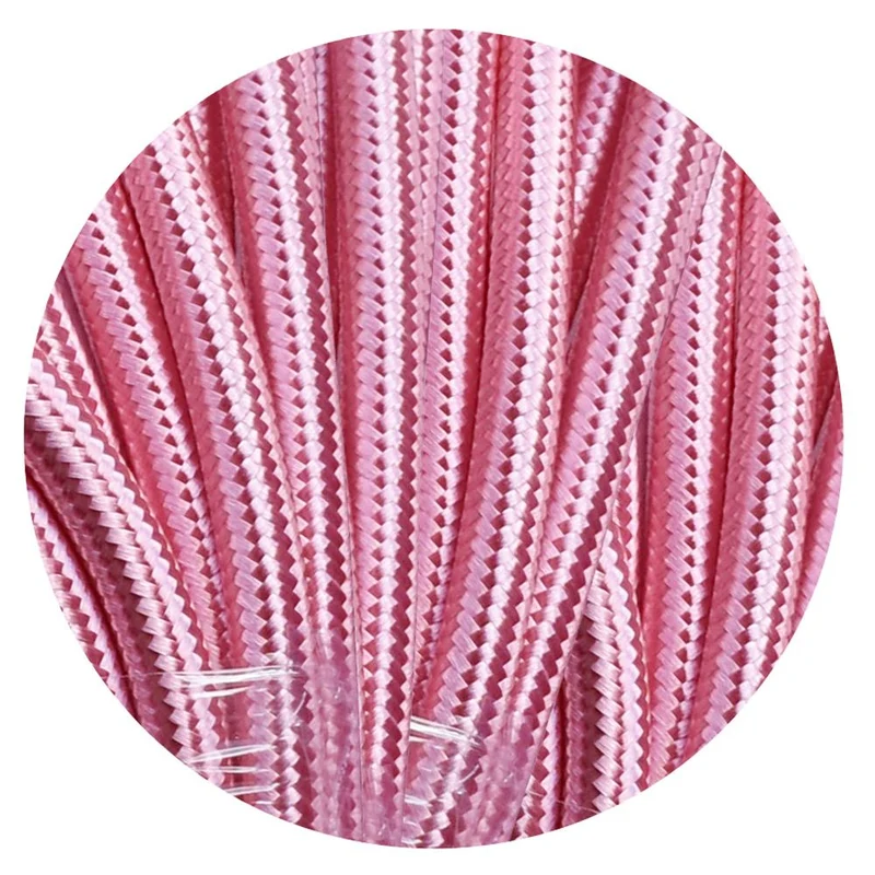 1m LED Wandleuchte Kabel,2-adrig Rosa Textil, 2x0,75mm²~1155