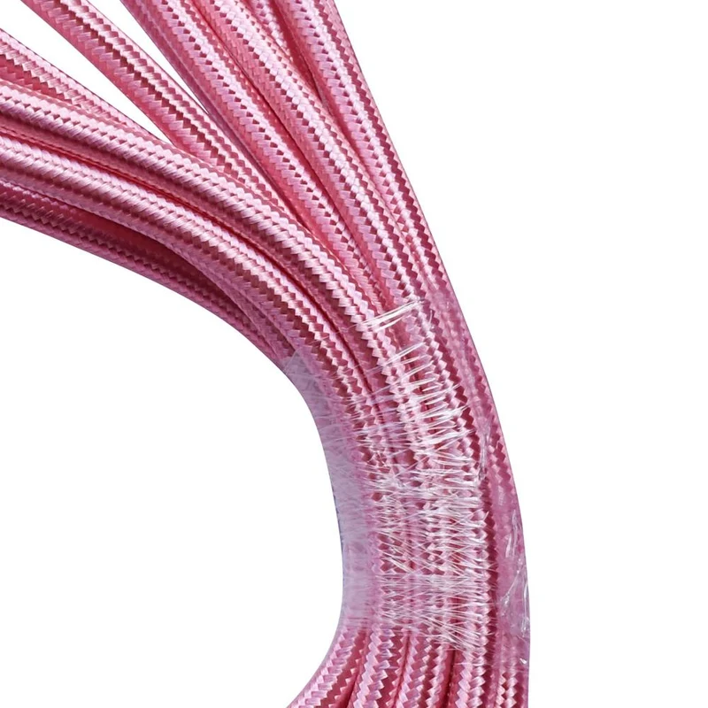 1m LED Wandleuchte Kabel,2-adrig Rosa Textil, 2x0,75mm²~1155