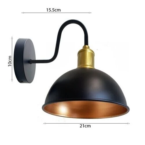 Moderner Schwarzer Lampenschirm für Wandleuchten~2902